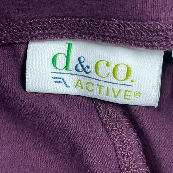 D&Co Active Womens Purple Stretch Pants Size Small Cotton Blend a1602 - Picture 3 of 6
